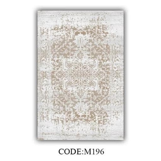فرشینه | فرش چاپی برند حسن نیا چاپی هازان ترک کرم وینتیج کد M196 (پس کرایه) — تصویر ۳