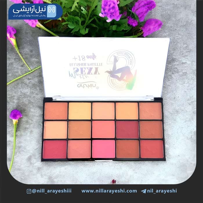 پالت رژگونه پانزده رنگ آرت اسکین کد as976105 — تصویر ۳