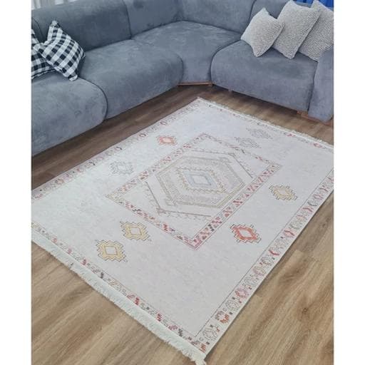 فرشینه | فرش چاپی برند حسن نیا چاپی هازان ترک طرح سنتی کد M126 (پس کرایه) — تصویر ۸