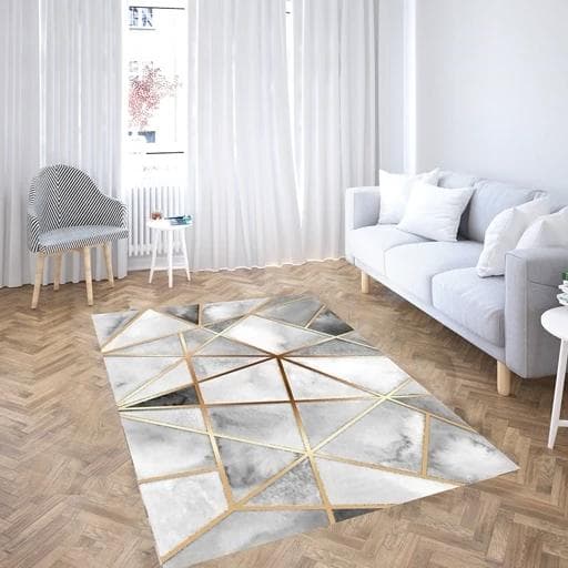 فرشینه | فرش چاپی برند حسن نیا چاپی هازان ترک طرح سنگ لوکس کد h381(پس کرایه) — تصویر ۲