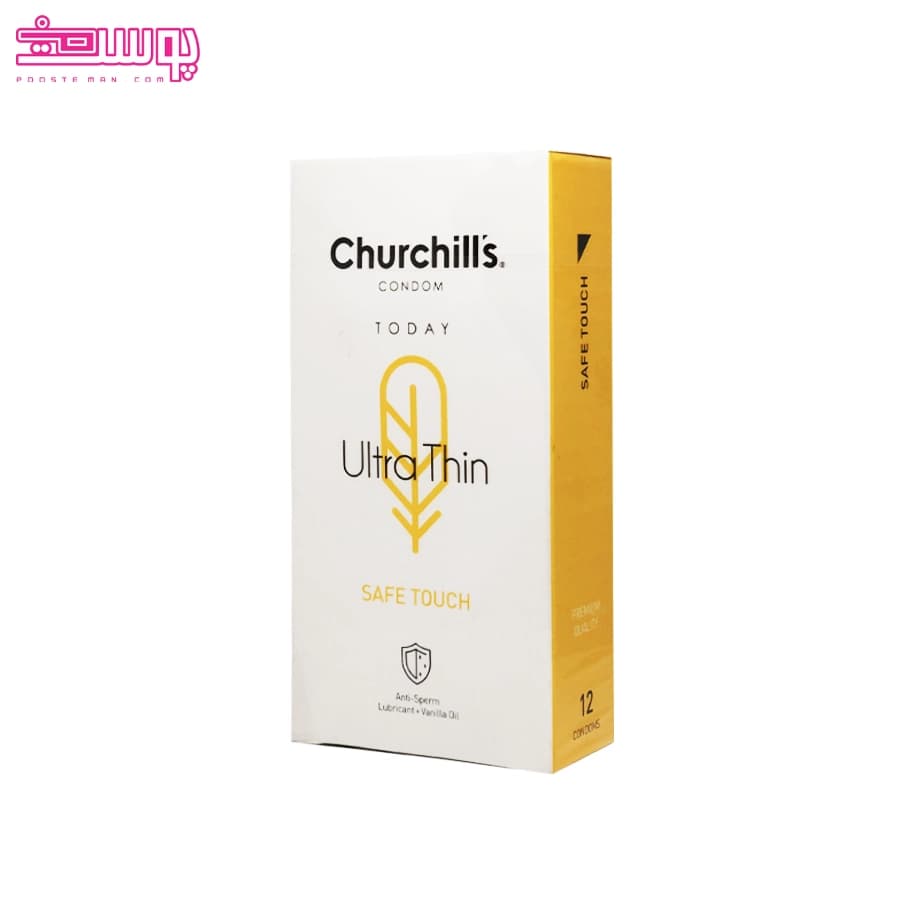 کاندوم چرچیلز مدل Ultra thin بسته 12 عددی