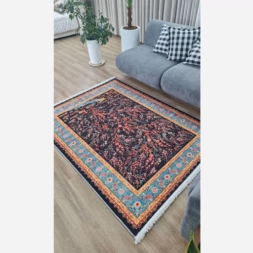 فرشینه | فرش چاپی برند حسن نیا چاپی هازان ترک طرح درخت کد 082 (پس کرایه) — تصویر ۷