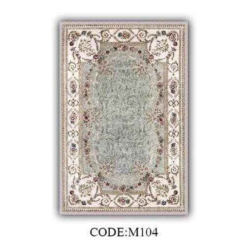 فرشینه | فرش چاپی برند حسن نیا چاپی هازان ترک ضد پرز و حساسیت کد M104 (پس کرایه) — تصویر ۲
