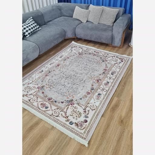 فرشینه | فرش چاپی برند حسن نیا چاپی هازان ترک ضد پرز و حساسیت کد M104 (پس کرایه) — تصویر ۸