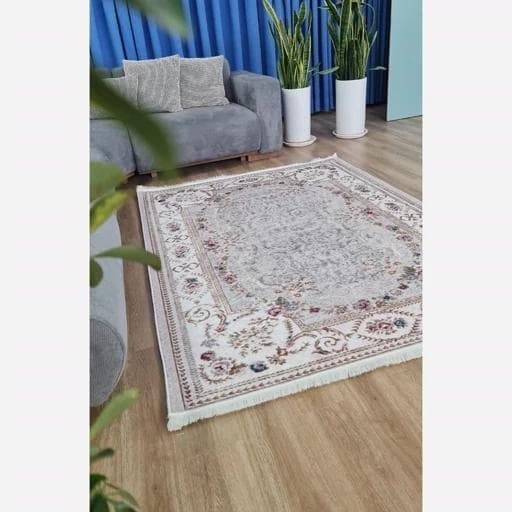 فرشینه | فرش چاپی برند حسن نیا چاپی هازان ترک ضد پرز و حساسیت کد M104 (پس کرایه) — تصویر ۷