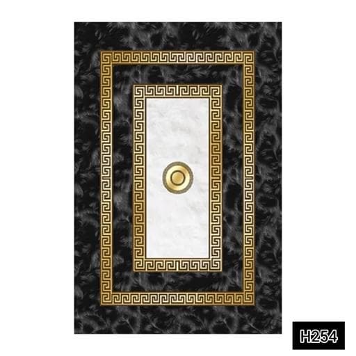 فرشینه | فرش چاپی برند حسن نیا چاپی هازان ترک طرح مدرن ورساچه کد h254 (پس کرایه) — تصویر ۷
