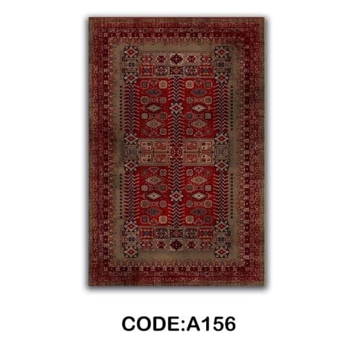 فرشینه | فرش چاپی برند حسن نیا چاپی هازان ترک طرح سنتی لاکی کد 156 (پس کرایه) — تصویر ۵