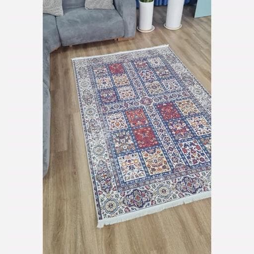 فرشینه | فرش چاپی برند حسن نیا چاپی هازان ترک طرح ابریشمی کد 151(پس کرایه) — تصویر ۴
