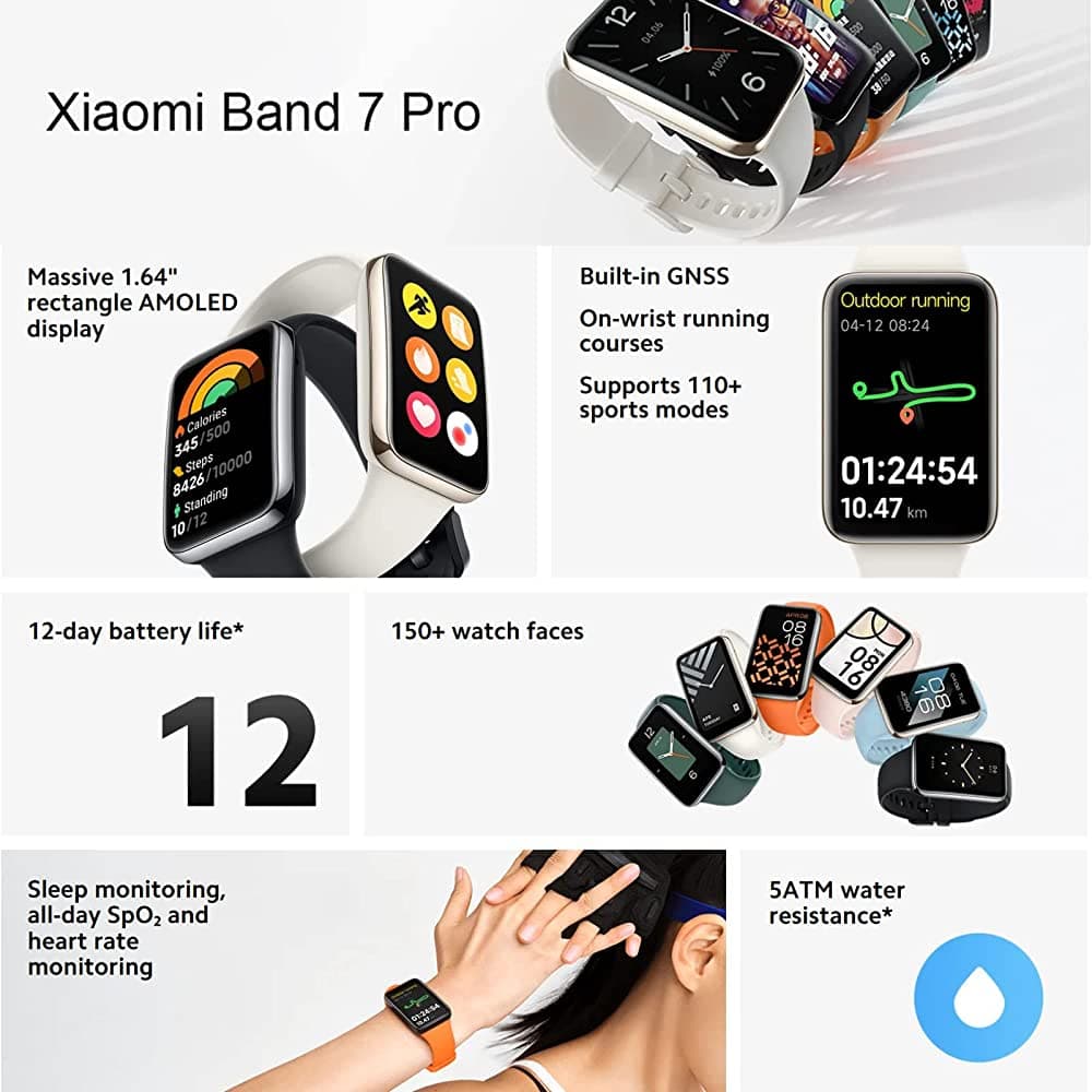 مچ بند هوشمند شیائومی مدل mi Band 7 Pro – چین — تصویر ۲