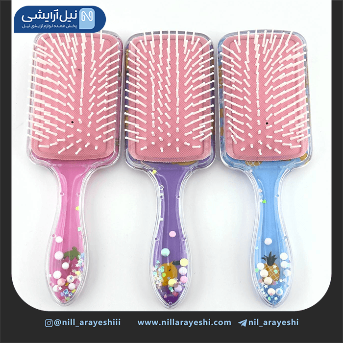 برس مو گره باز کن دسته دار مستطیلی آکواریومی — تصویر ۳