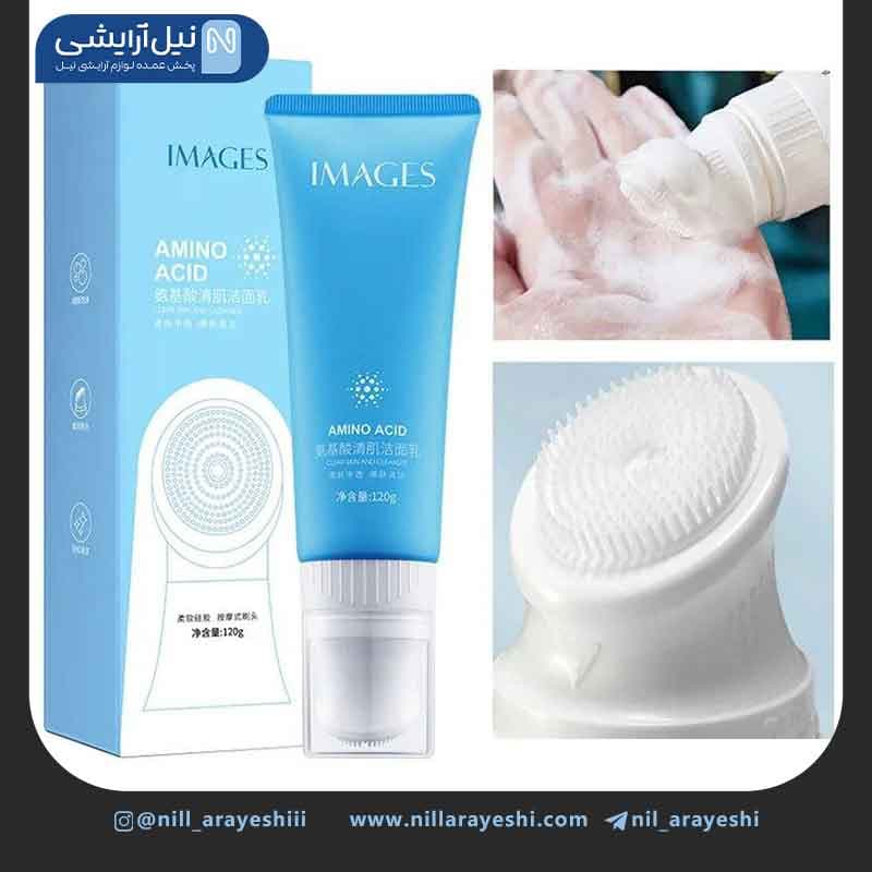 فوم شستشو صورت تیوپی براش دار آمینو اسید ایمیجز کد xxm79591 — تصویر ۲