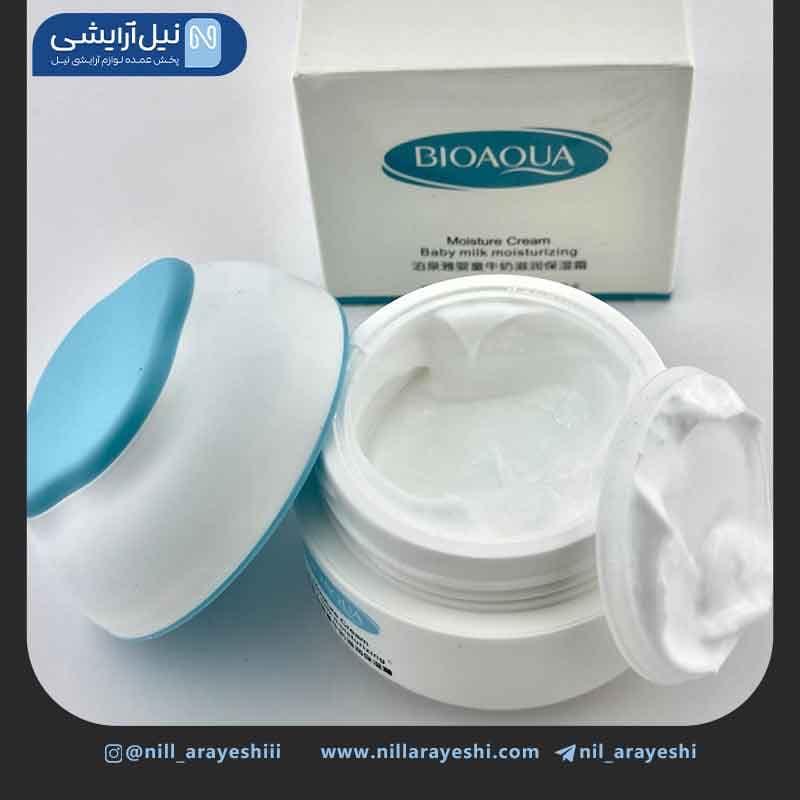 کرم کاسه ای صورت مرطوب کننده شیر مخصوص پوست حساس و کودکان بیوآکوا کد BQY75388 — تصویر ۳