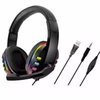 هدست سیمدار گیمینگ خلبانی Led دار دو فیش USB و جک 3.5 Konigsaigg K5 pro