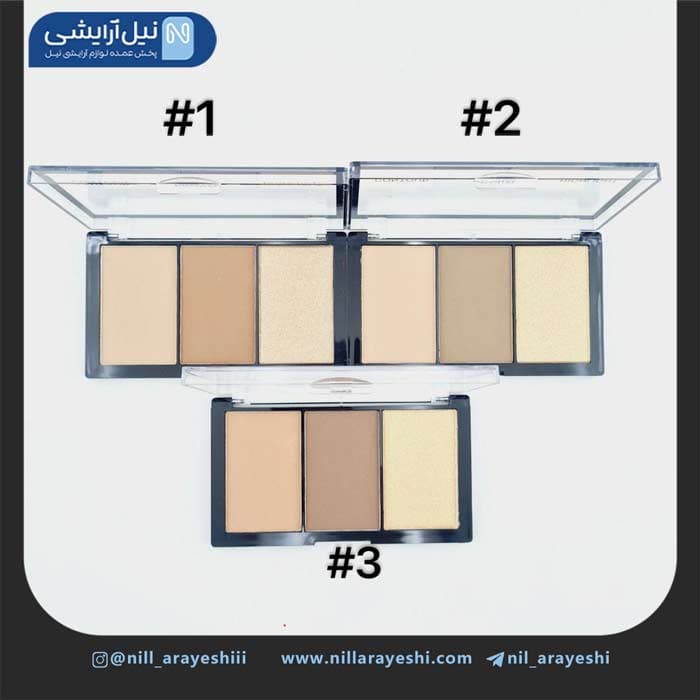 پالت سه کاره سه رنگ گول فلاور کد GF435 — تصویر ۴