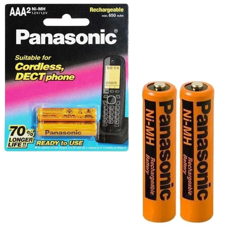 باتری نیم قلمی شارژی Panasonic 650 mAh — تصویر ۲