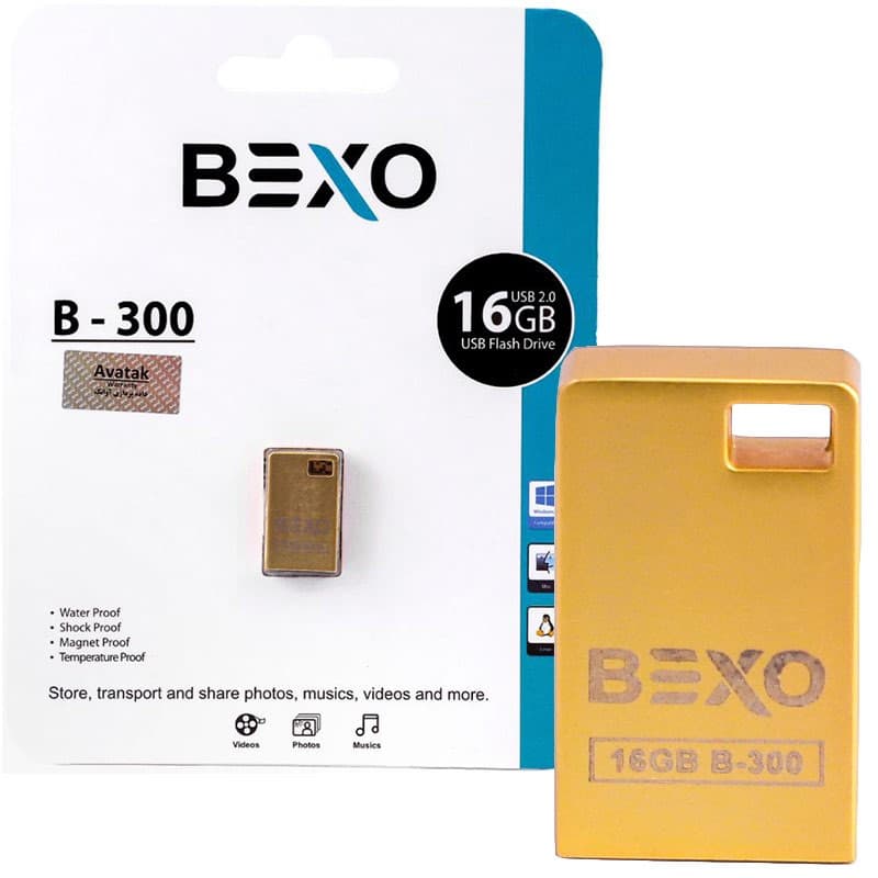 فلش 16 گیگ Bexo B-300 Gold — تصویر ۲