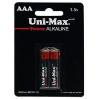 باتری نیم قلمی 2 عددی کارتی Uni-Max Power Alkaline