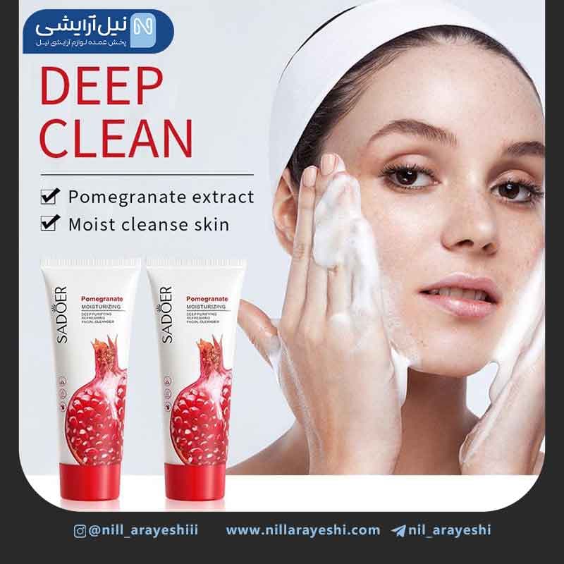 فوم شستشو صورت تیوپی انار سادور کد SD81730 — تصویر ۲