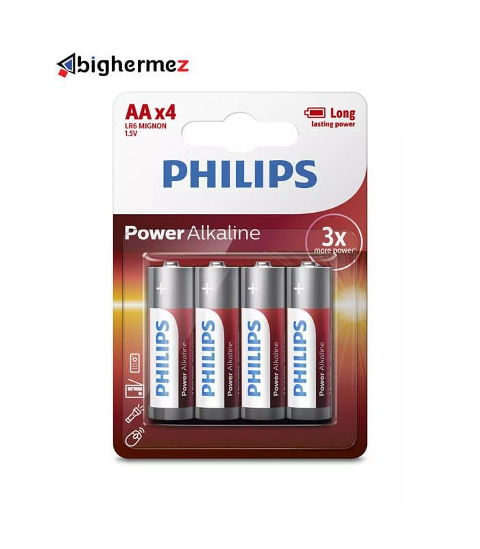باتری قلم 4 عددی پاور آلکالاین فیلیپس مدل LR6P4B/97
