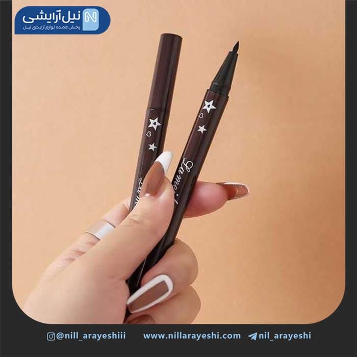 خط چشم ماژیکی قلمی طرح قلب و ستاره لامیلا کد 820 — تصویر ۲
