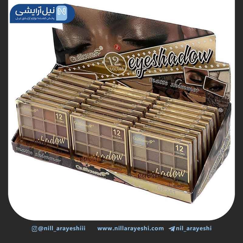 پالت سایه دوازده رنگ گول فلاور کد GF341