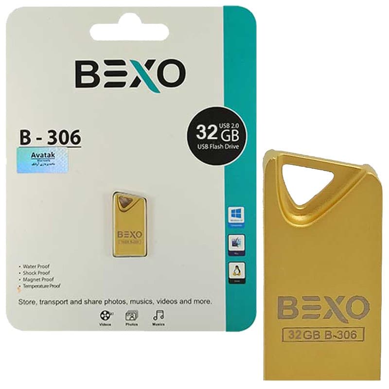 فلش 32 گیگ Bexo B-306 Gold — تصویر ۲