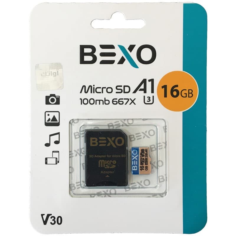 مموری 16 گیگ Bexo C10 U3 100 MB/S 667X+Adapter — تصویر ۲