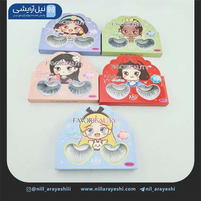 پک مژه مصنوعی 8D فانتزی فیور بیوتی — تصویر ۳