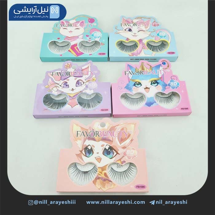 پک مژه مصنوعی 8D فانتزی فیور بیوتی — تصویر ۲