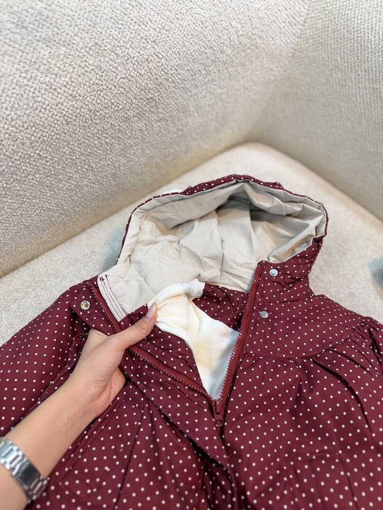 کاپشن دخترانه خال دار کد 8610 — تصویر ۶