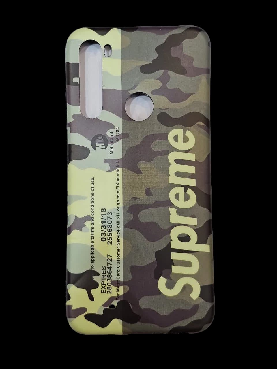 کاور گارد طرحدار Supreme مدل Hard TPU مناسب برای گوشی موبایل شیائومی Redmi Note 8
