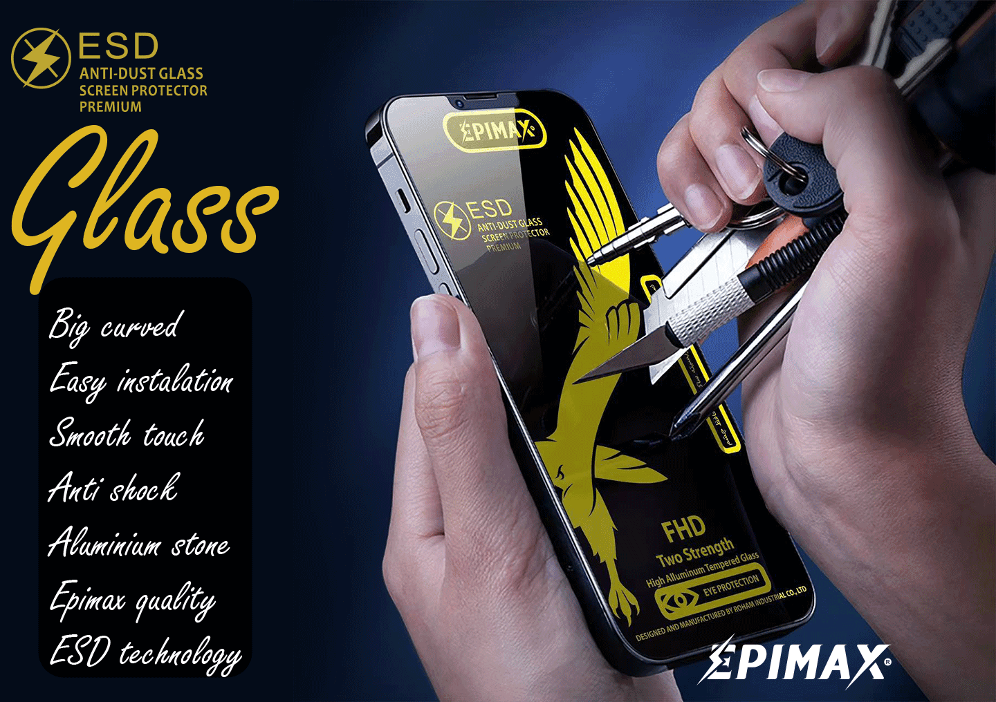 گلس ESD اپیمکس (EPIMAX) مدل Xiaomi Poco x3 — تصویر ۲