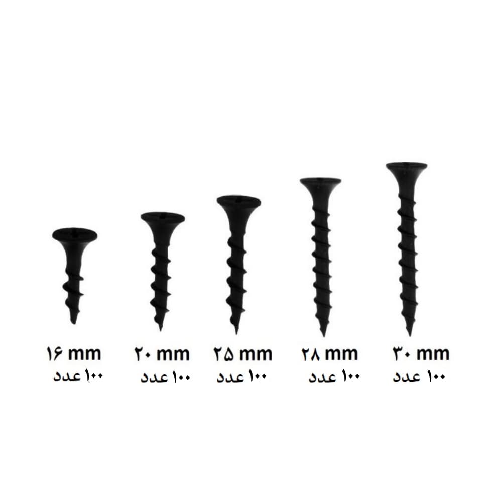 پیچ ام دی اف تکنو باغلانتی مدل MDF-16-20-25-28-30 مجموعه 500 عددی — تصویر ۲