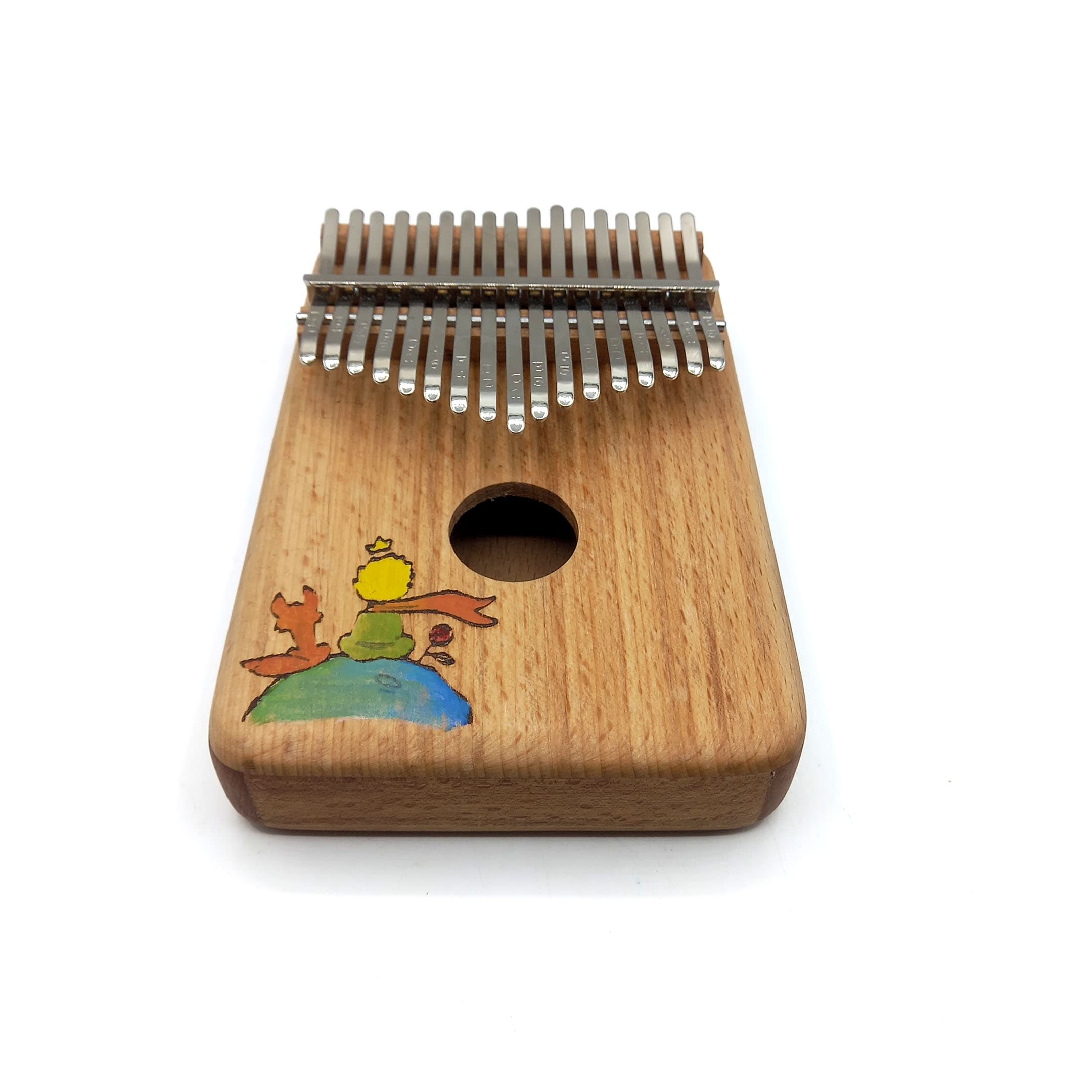 کالیمبا 17 تیغ چوب راش طرح شازده کوچولو کد d160009 — تصویر ۵