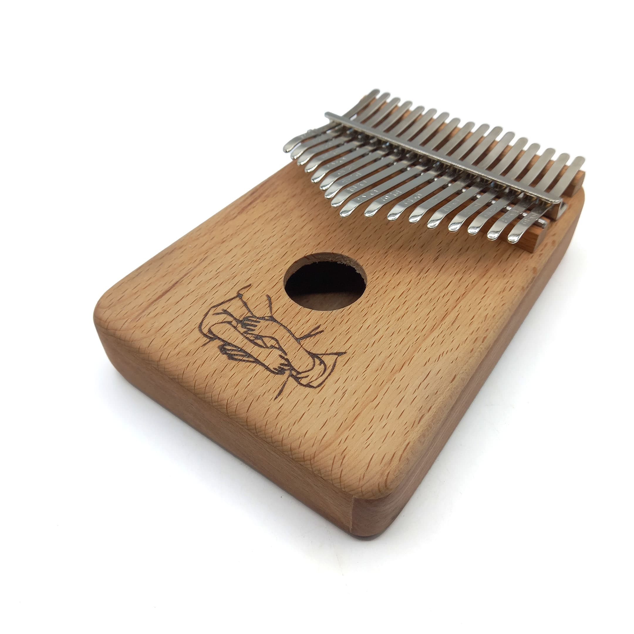 کالیمبا 17 تیغ چوب راش طرح آغوش کد d160007