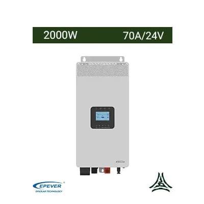 سانورتر 2 کیلووات 24 ولت 70 آمپر MPPT برند EPEVER مدل HP2022-AH0750P20A