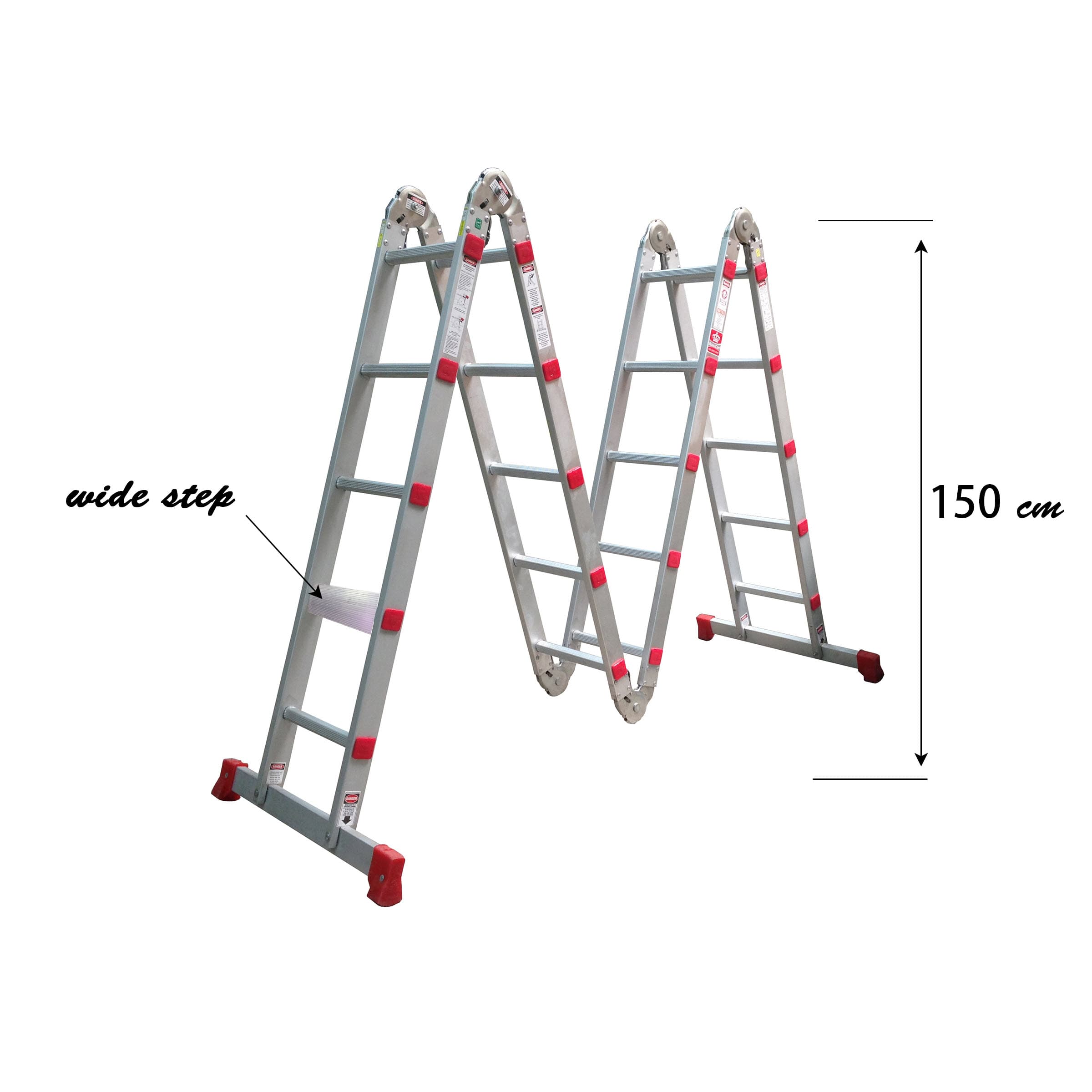 نردبان 20 پله آلوپات مدل لولادار هارمونی 6m — تصویر ۲