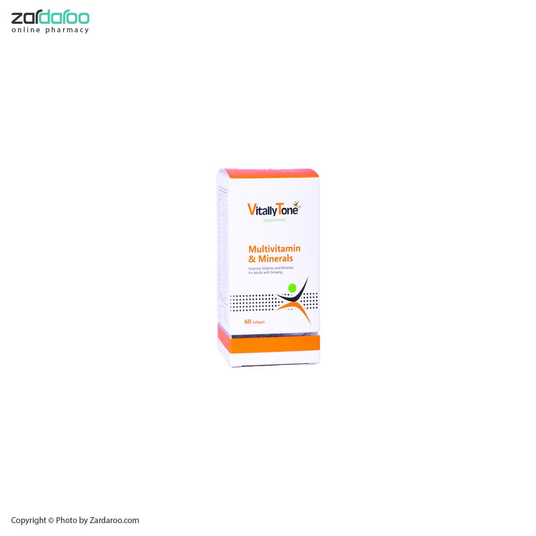 کپسول نرم 60 عددی مکمل غذایی مولتی ویتامین و مینرال ویتالی تون Vitally Tone