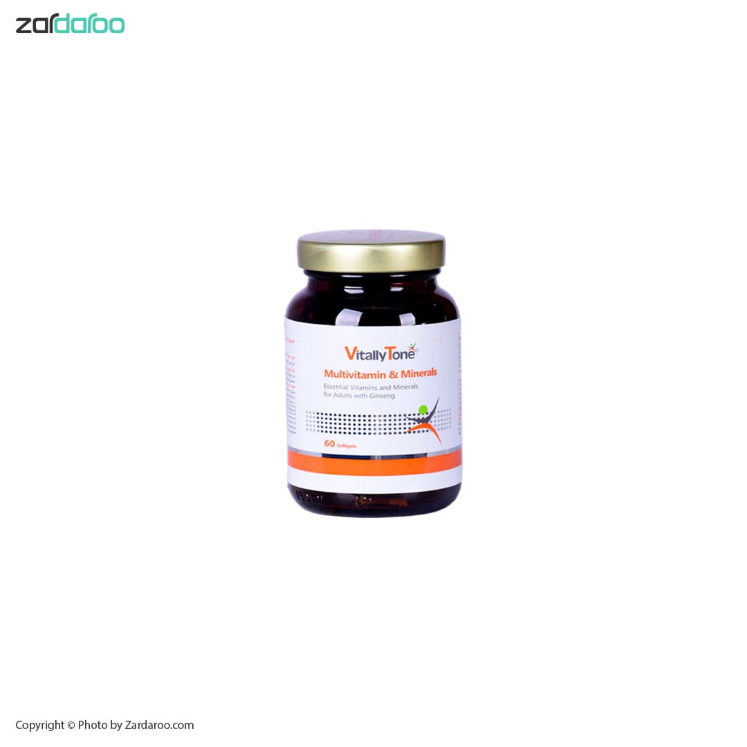 کپسول نرم 60 عددی مکمل غذایی مولتی ویتامین و مینرال ویتالی تون Vitally Tone — تصویر ۳