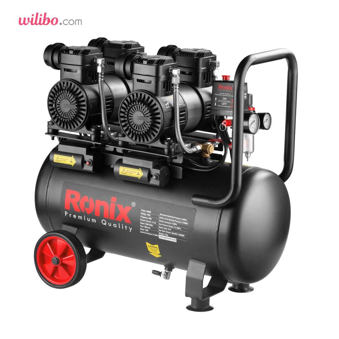 کمپرسور باد 50 لیتری بیصدا رونیکس مدل RC-5013 — تصویر ۳