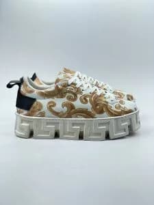 ونس ورساچه versace بندی چاپی طرح چاپی ورساچه سفید طلایی
