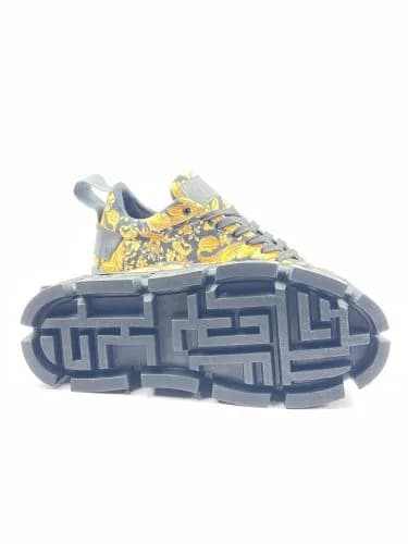 ونس ورساچه بندی چاپی طرح چاپی ورساچه versace مشکی طلایی زیره مشکی پارچه کرپ مخمل — تصویر ۷