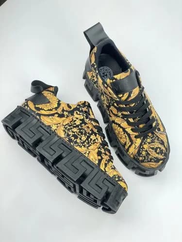 ونس ورساچه بندی چاپی طرح چاپی ورساچه versace مشکی طلایی زیره مشکی پارچه کرپ مخمل — تصویر ۸