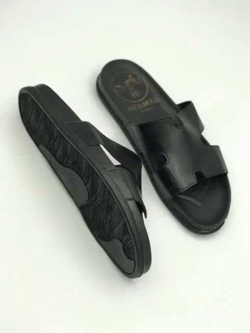 کد 365 اسلیپر صندل HERMES هرمس مشکی یکدست — تصویر ۸