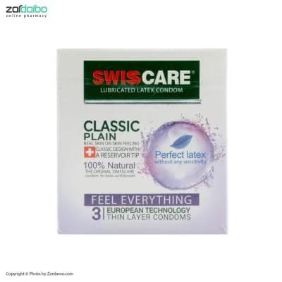 کاندوم کلاسیک 3 عددی مدل Classic Plain سوئیس کر