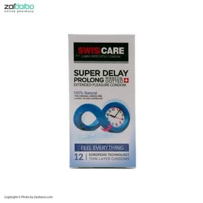کاندوم فوق تاخیری 12 عددی مدل Super Delay Prolong سوئیس کر