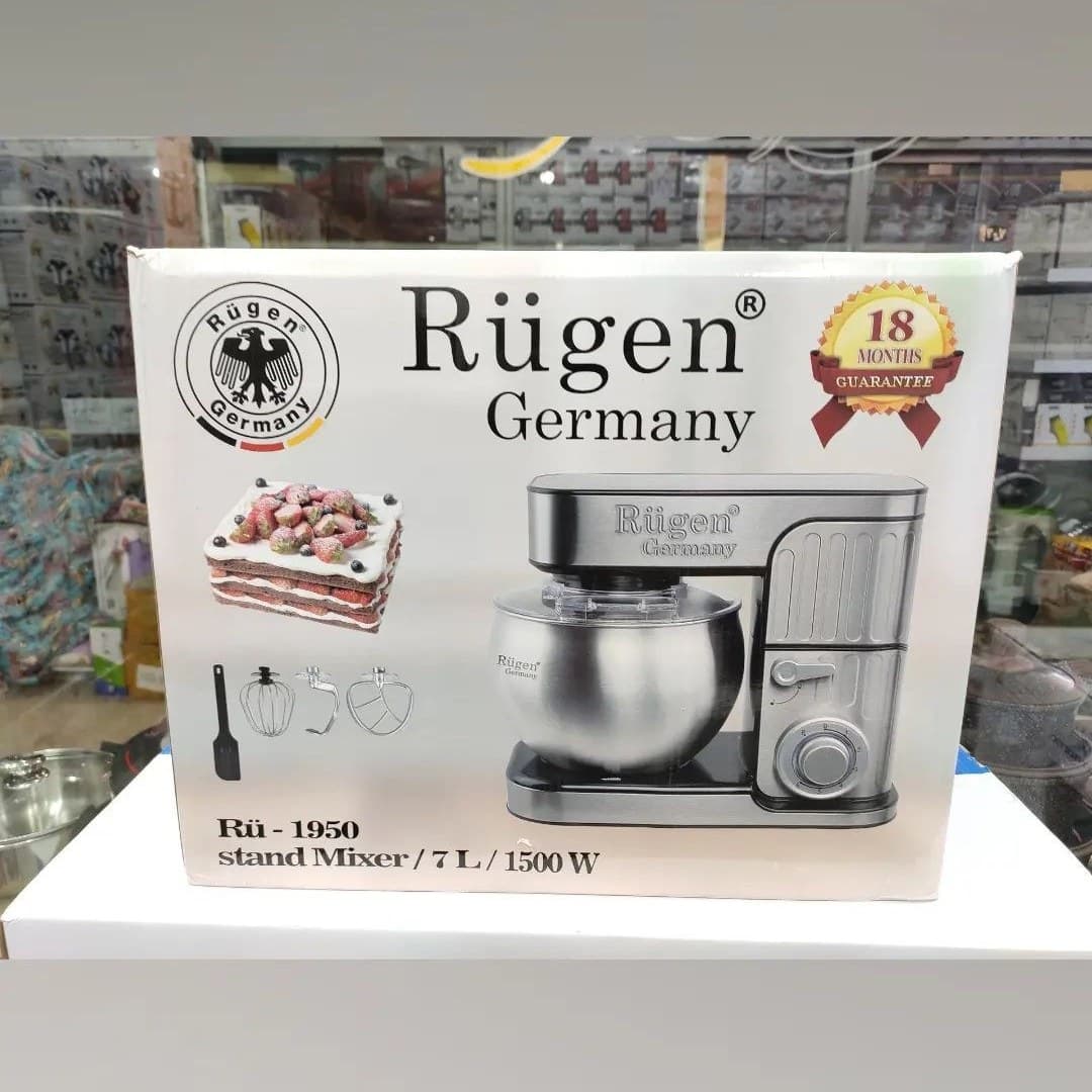 همزن کاسه دار 7 ( خمیر زن ) مدل 1950 روگن / RUGEN STAND MIXER RU-1950 — تصویر ۸