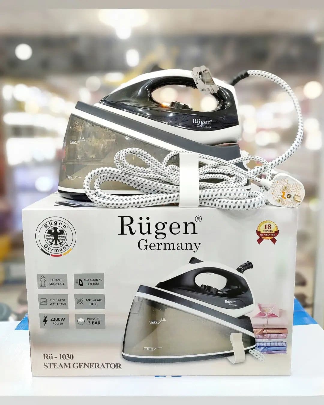 اتو بخار مخزن دار مدل 1030 روگن / RUGEN RU-1030 — تصویر ۳