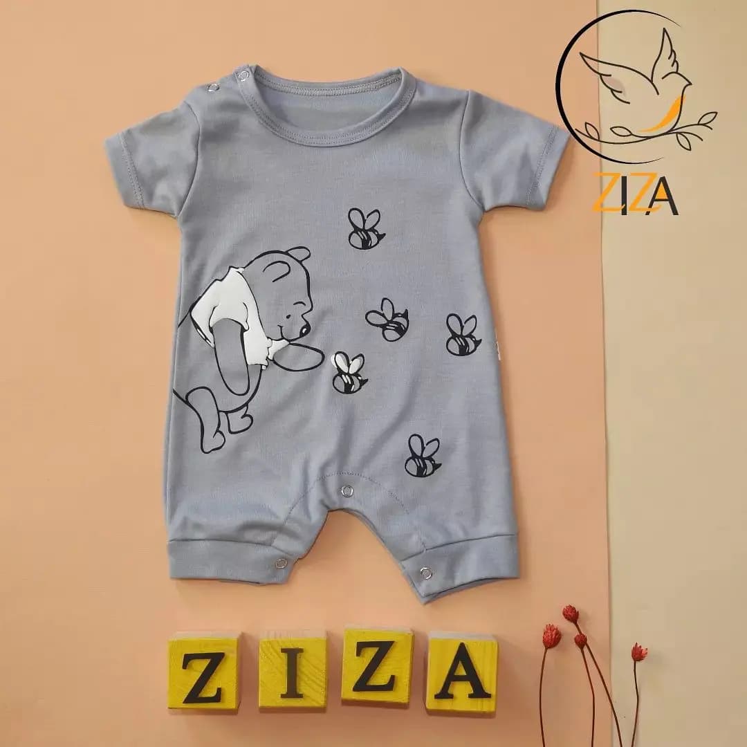 رامپر طرح خرس پو pooh سایز 1،2،3 کد 2072 — تصویر ۵