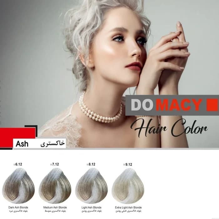 رنگ موی دوماسی سری خاکستری حجم ۱۲۰ میل